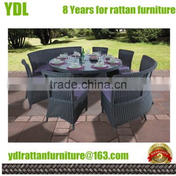 Youdeli Garden Round Rattan Dining Chair and Table