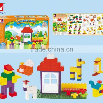 intelligence Happy Farm 100pcs plastic building blocks toys for kids