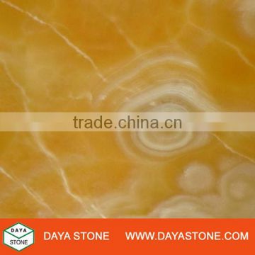 Polished stone Orange Onyx slabs for Shower stone