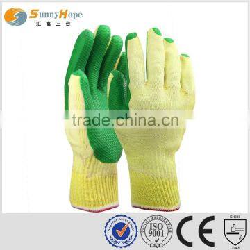 sunnyhope chip T/C yellow Liner Laminated Latex green on Palm Gloves