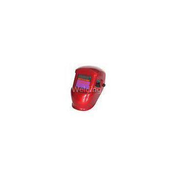 Red led Auto Darkening Welding Helmet , plastic arc welding mask
