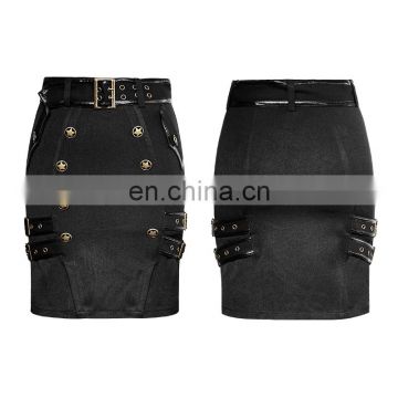 Military uniform black mini skirt Q-316 Punk Rave