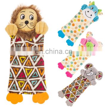 Wholesale Eco Friendly Custom Squeaker Private Label Designer Pack Set Small  Handmade Stuffed Pet Dog Plush and PP Bag Toy