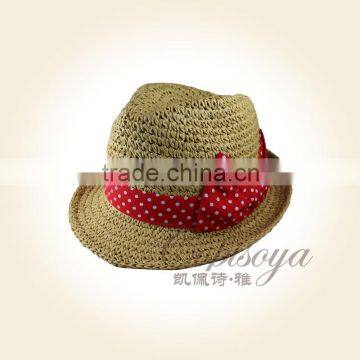 2015 New style Red bowknot knit hat and women's hat COPISOYA c15086