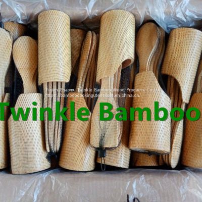 Wholesale bamboo kitchen spatula set/ burned cooking utensil set ,bamboo wooden spatula sets carved engraved