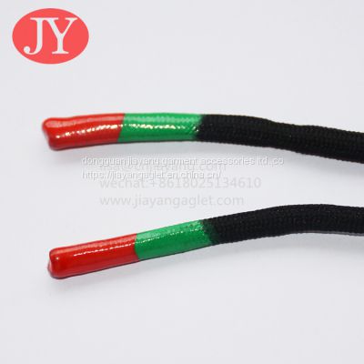 silicone dipped shoelace tipping hoodies drawstring lace aglet dipping silicone head
