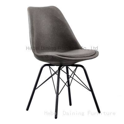 Slim Iron Leg Velvet Dining Chair DC-F03H