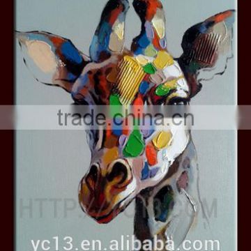 Original Handmade picture framed Deer Abstract Oil Painting YB-10                        
                                                Quality Choice
