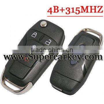 Best price 4 button flip remote key with 315mhz full Genuine one for Ford