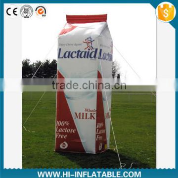 Hottest sale giant advertising inflatable replica milk bag / box, inflatable replicas milk bag / box model for sale