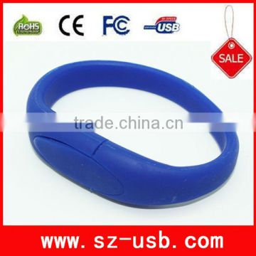 Popular silicone wristband usb flash memory 100% eco-friendly