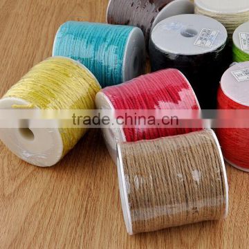 ECO-Friendly Wholesale manual DIY colored natural ring 100% jute/hemp/line yarn 100m