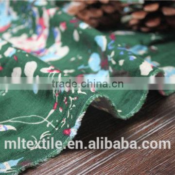 Flower fabric China factory printed fabric/cotton linen fabric