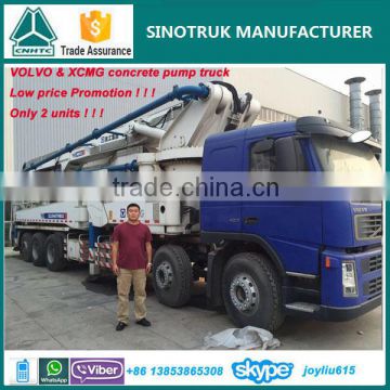 VOLVO truck mounted XCMG used concrete pump truck for sale