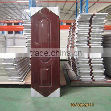 Factory Price Never Rust Wood Color American Steel Door JX-M04 2 Panel Design 84CM