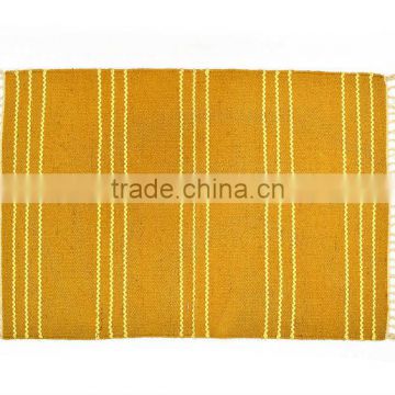 Natural Fibres Hand-woven Yellow Rug