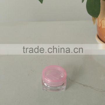 3g empty white plastic PS eye cream cosmetics Jar