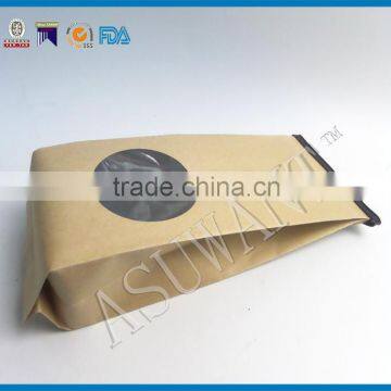 Paper coffee packaging bags plastic gusset bag with tie tie and valve