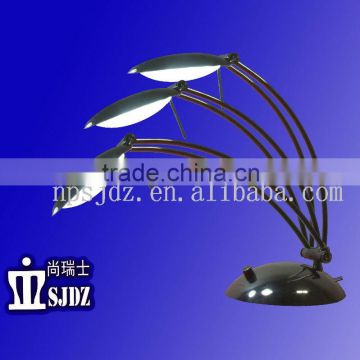 Black LED indoor table lamp with dimmable light