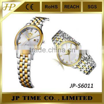 two tone case watch japan movt quartz watch stainless steel back from JP TIME stainless steel watches