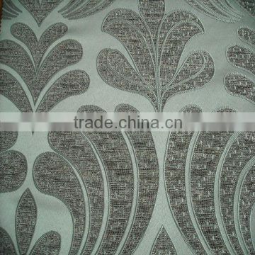 100% polyester & silver yarn curtain fabric