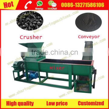 China best coal gangue lump charcoal crusher and mixer with conveyor manufacturer