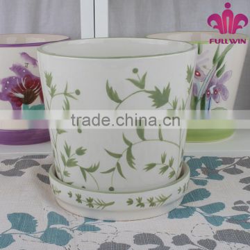 modern ceramic vases with leaf design