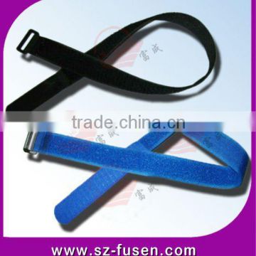Colorful customed and Adjustable magic tape Cable tie with buckles