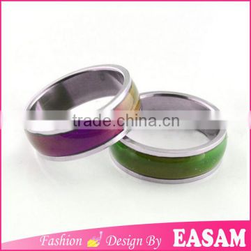 2016 NO pattern changing color mood ring,fashionable mood stone ring color changing