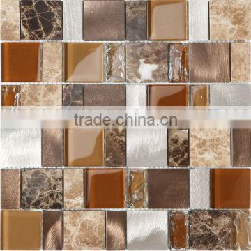 FICO NEW ARRIVAL METAL MOSAIC Aluminium mosaic travertine stone mosaic GML042S-1