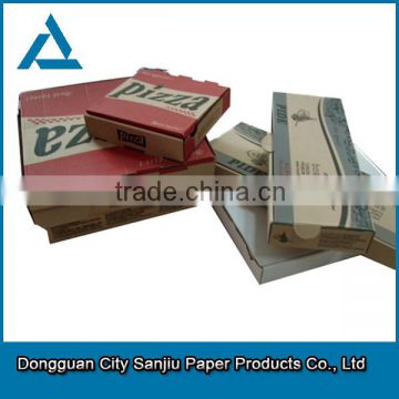 customized 2014 offset print white pizza box china manufacturer