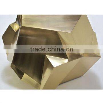 Stainless Steel Side Table with Diamond Shape