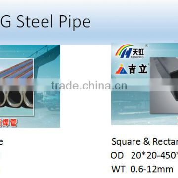 Chinese ASTM A53 ERW round,square,rectangular black round steel pipe