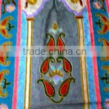 Islamic Design Colorful Muslim Prayer Mat, Janamaz, Musalla