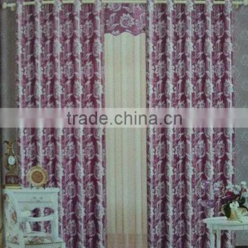 Luxury Jacquard for kitchen curtain patterns with Flower Pattern Jacquard Blackout
