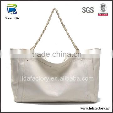 Top sale chain handle white fashion handbags