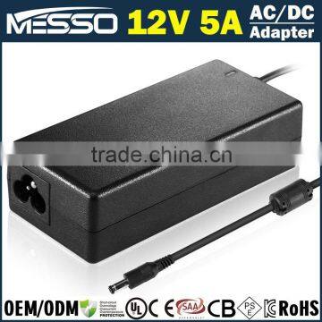 12V 5A Power Adapter 12V AC DC Adapter 60W Switching Power Supply 100V-240V