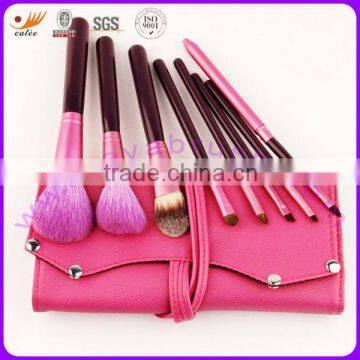 8Pcs Red lovely Cosmetic Brush Set With Pouch