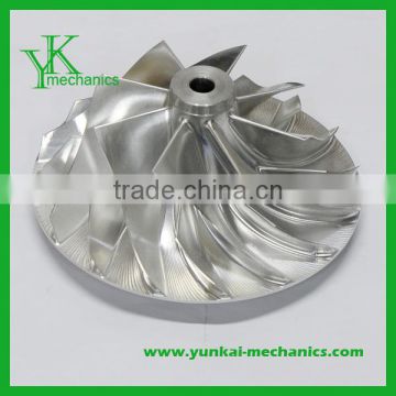 5 axis cnc machining aluminum impeller, high precision aluminum impeller