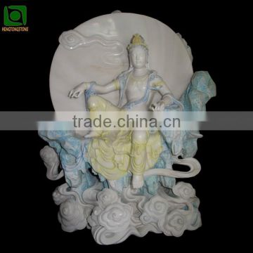 Carved Marble Small Guanyin Statue