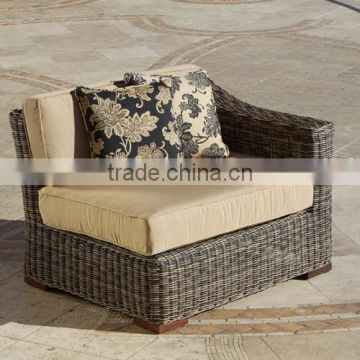 Sigma outdoor wicker furniture armless sofa chair for sale