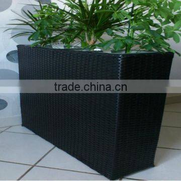 Cheap Outdoor PE Rattan Flowerpot Sets For Garden Use Supplies