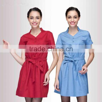 Good Quality China Unisex Cotton Sexy Restaurant Waitress Dress Uniform