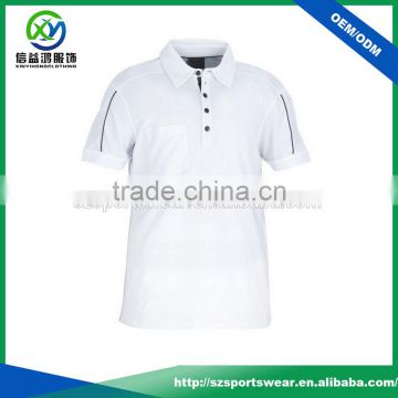 White color New arrival Dry fit poly/Spandex polo shirts for men