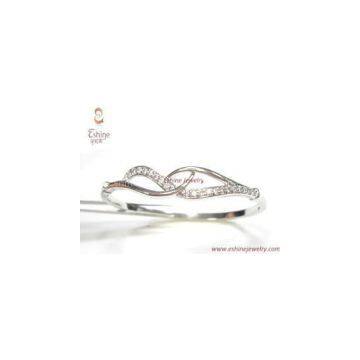 CZ (cubic zirconia ) Bangle by brass metal