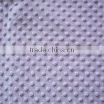 100% polyester embossed purple super soft velour fabric