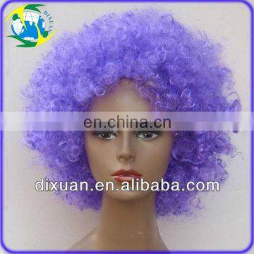 (DX-JF101)crazy Football Fan Wigs paty wig Purple