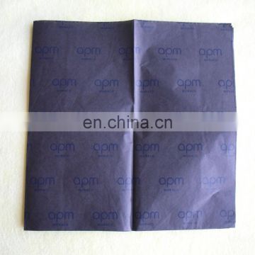 Black tissue paper with company logo