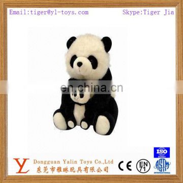 hight quality stuffed cute fat panda toy with a small baby for sale