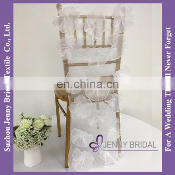 C002G white chair cover factory flower chair sash